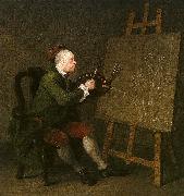William Hogarth Self Portrait at the Easel China oil painting reproduction